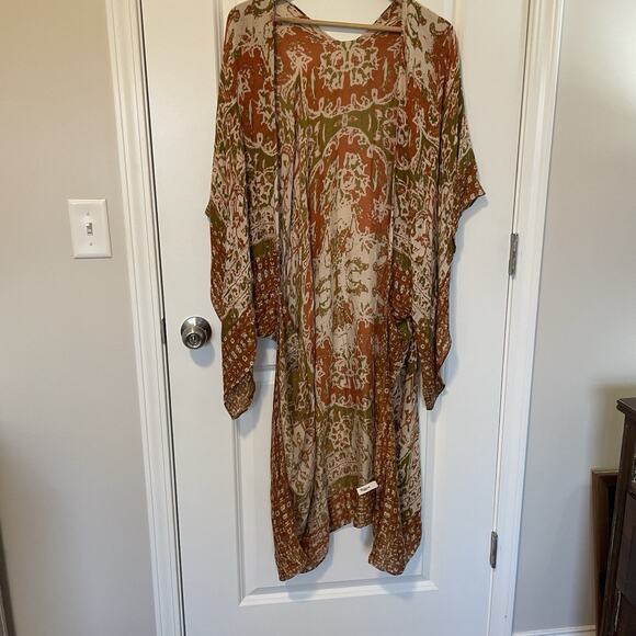 Ruggline Bohemian Mandala Kimono W/ Split Angel Sleeve One Size Indy Festival - Picture 11 of 13